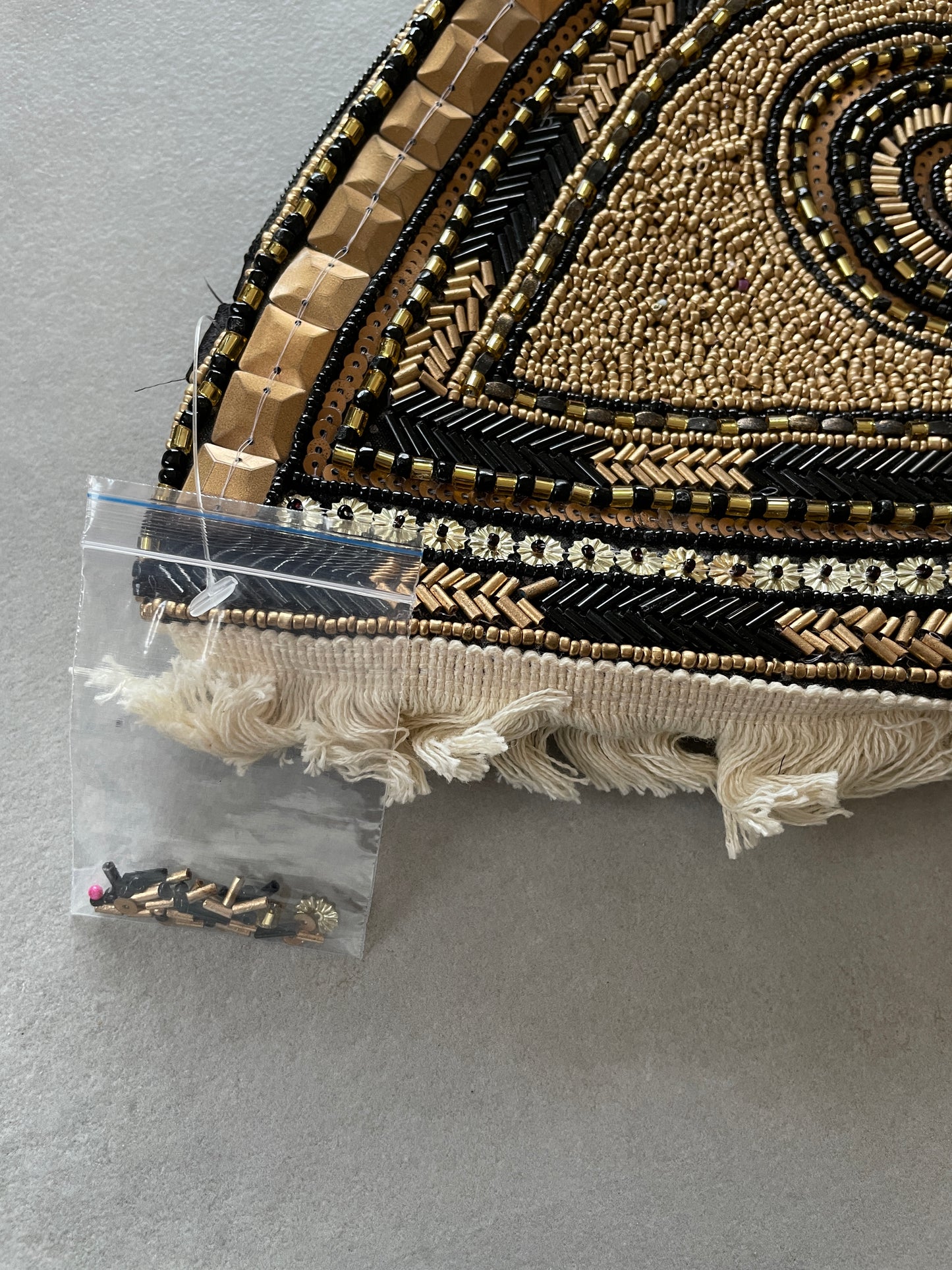 Sac brodé Boho-Chic EVIL EYE - Noir / Doré