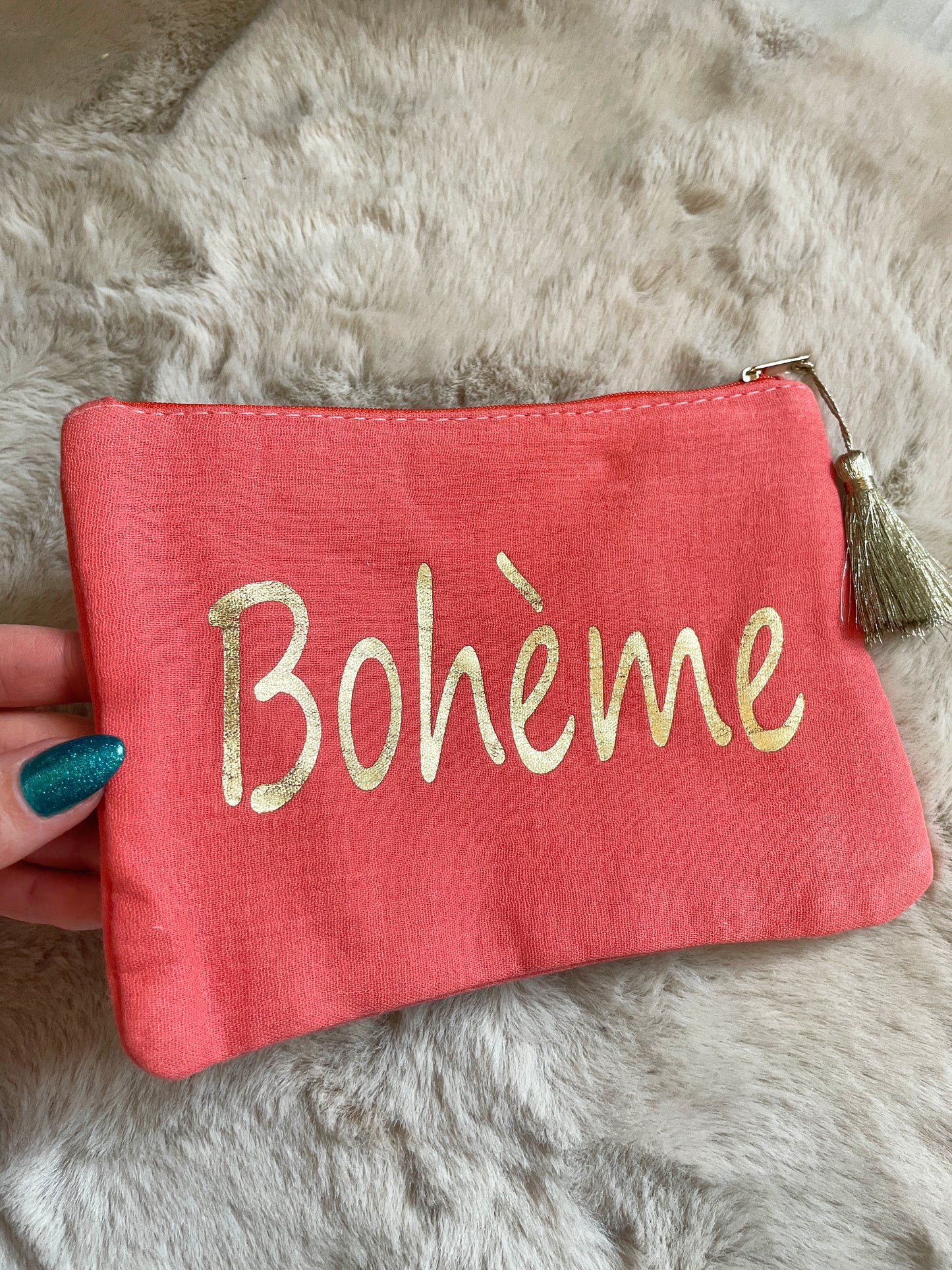 Pochette "Bohème" en tissu pour vos essentiels - Coraille