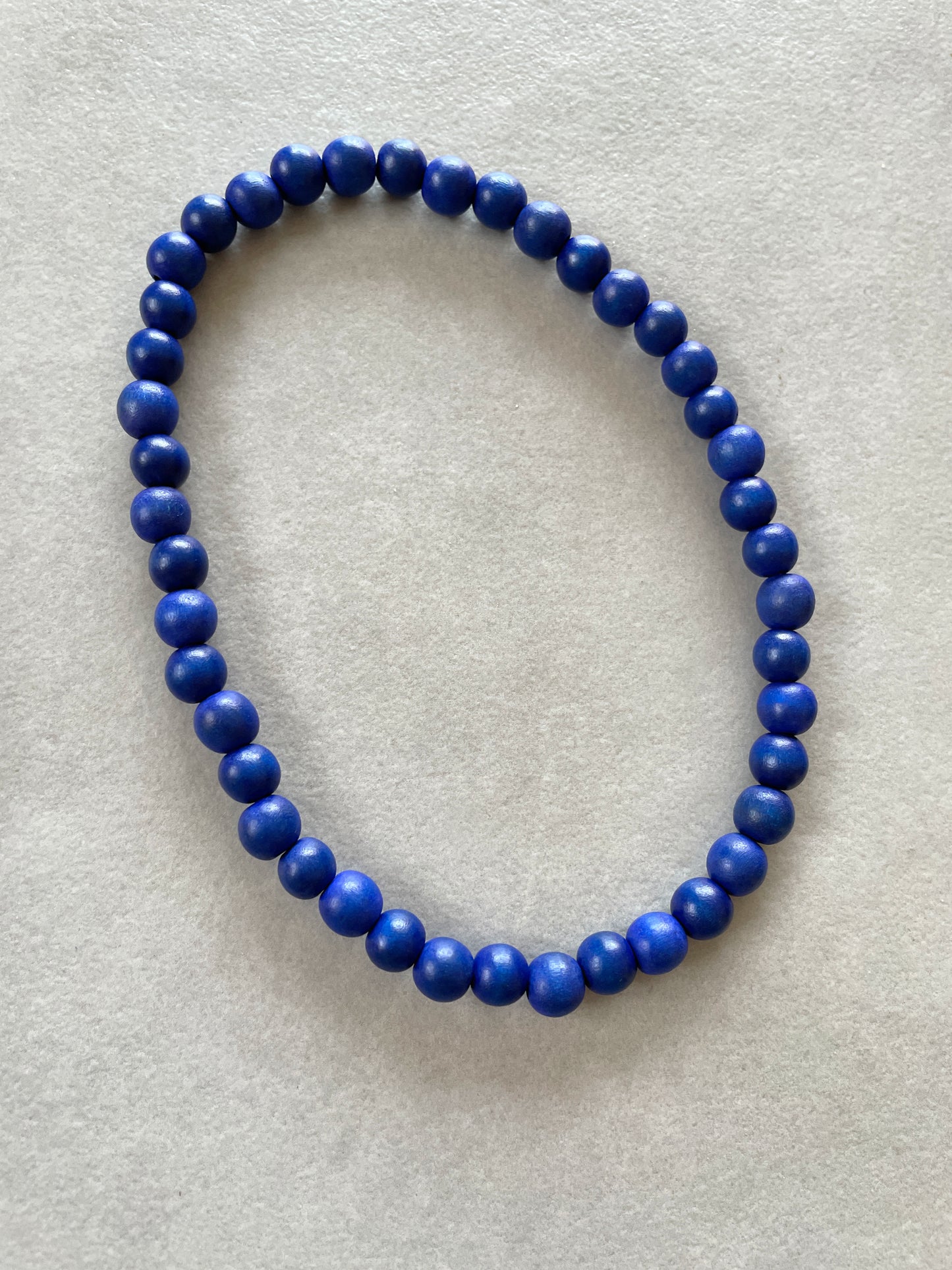 Collier Boho perles en bois - ROYAL BLUE