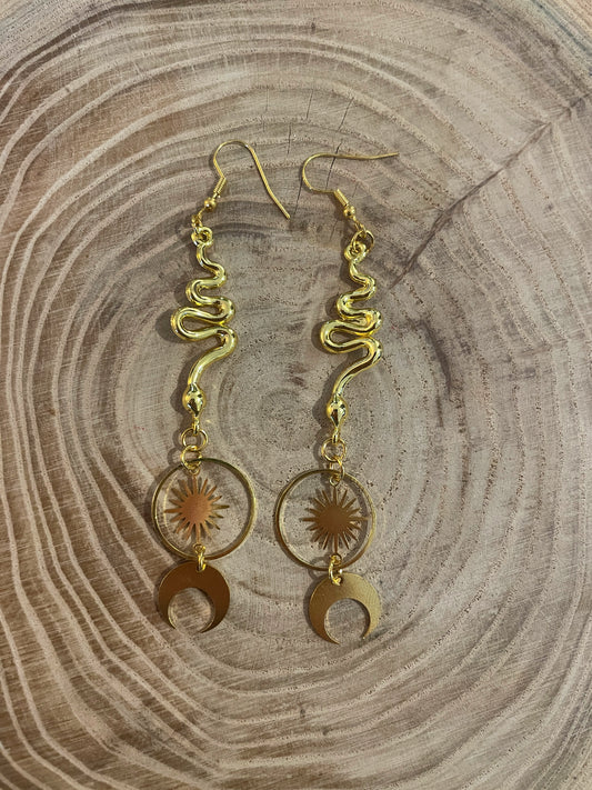 Boucles d'oreilles GOTH - Élégance mystique couleur or