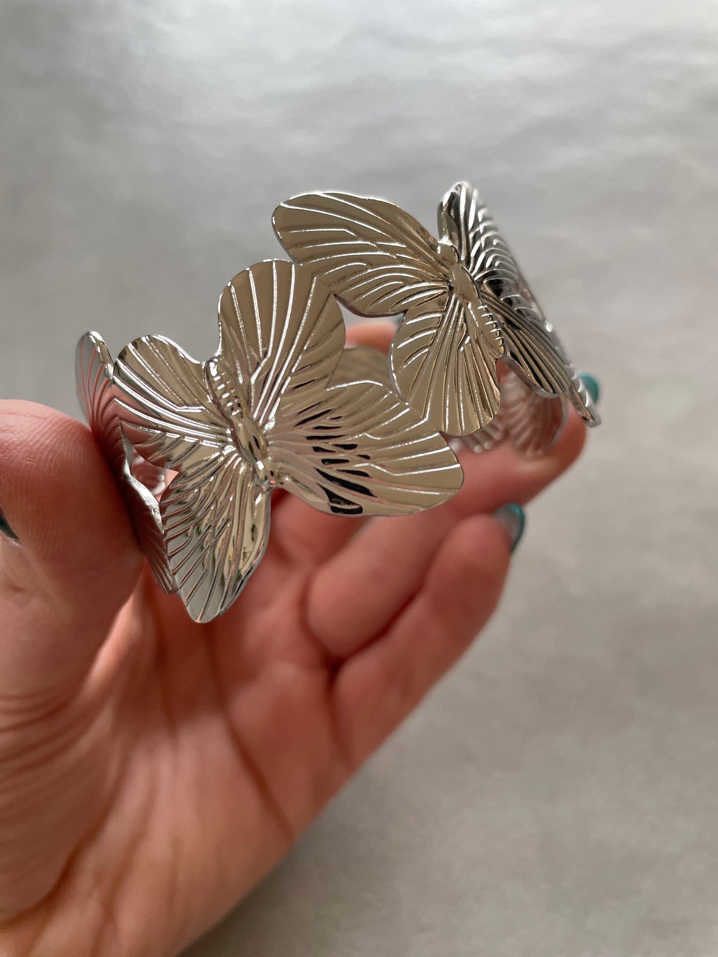 Bracelet ajustable BUTTERFLY - Argenté