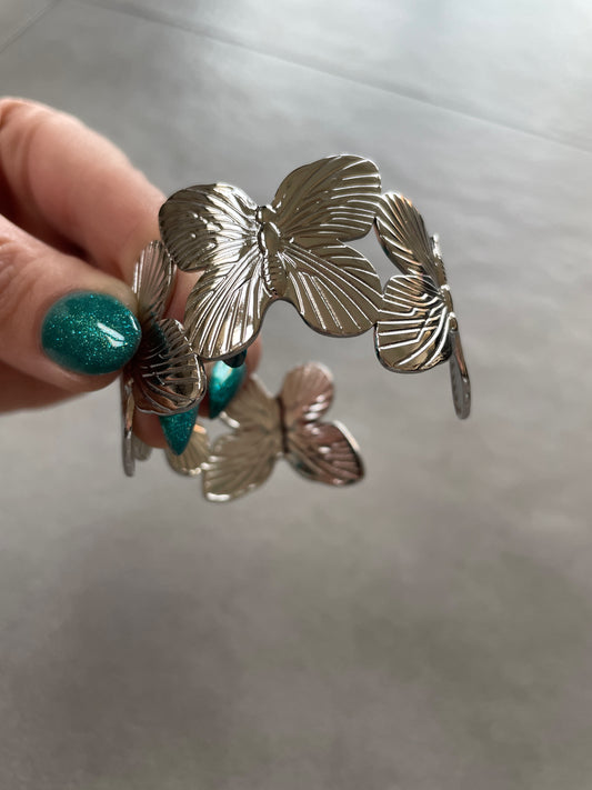 Bracelet ajustable BUTTERFLY - Argenté