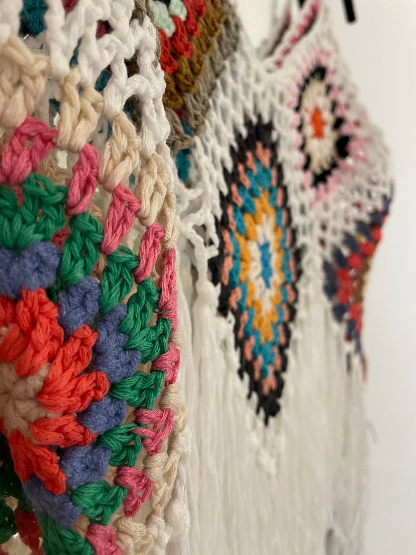 Top à crochet boho - blanc